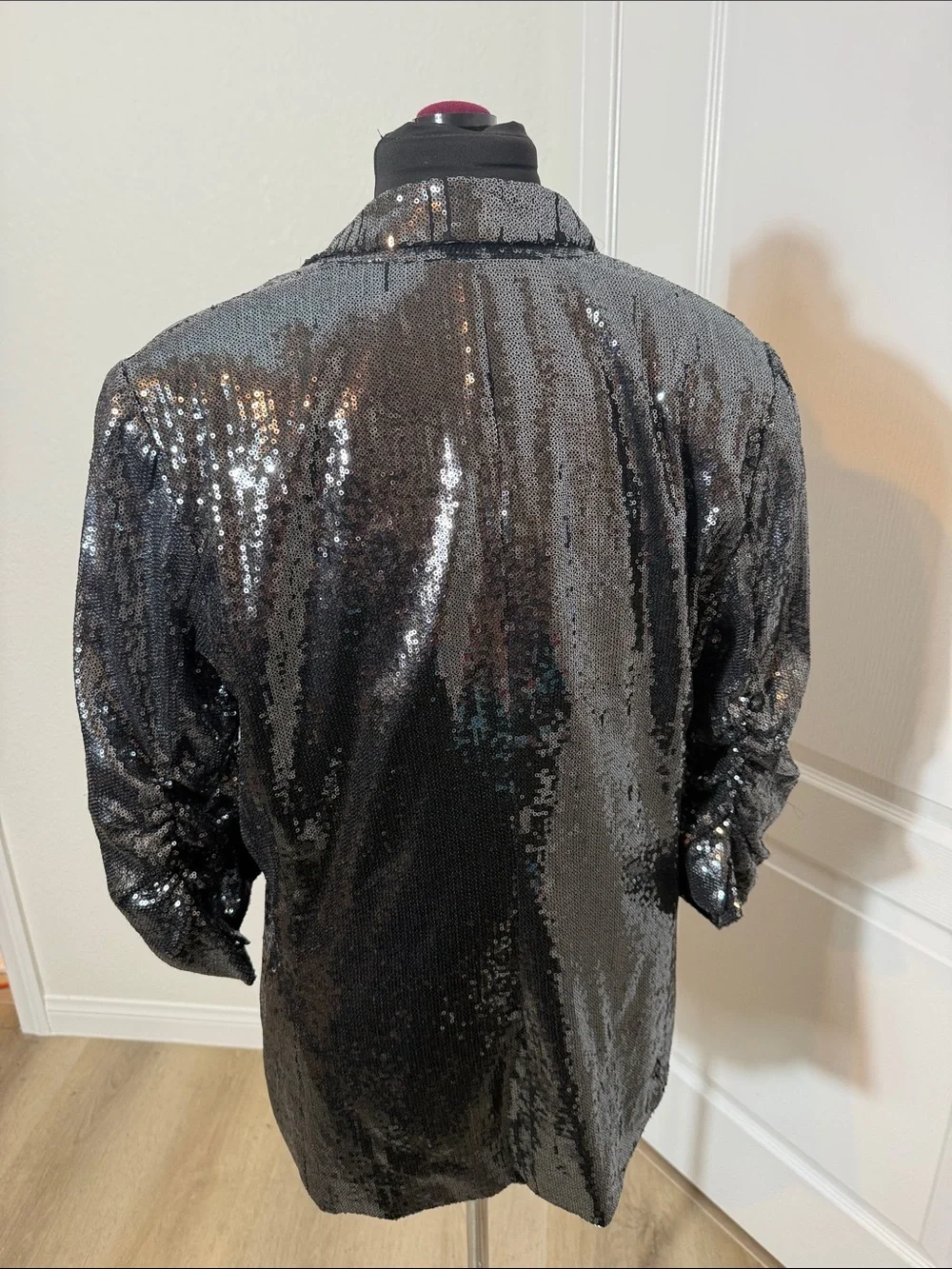 Calvin Klein Black Sequin Blazer Jacket